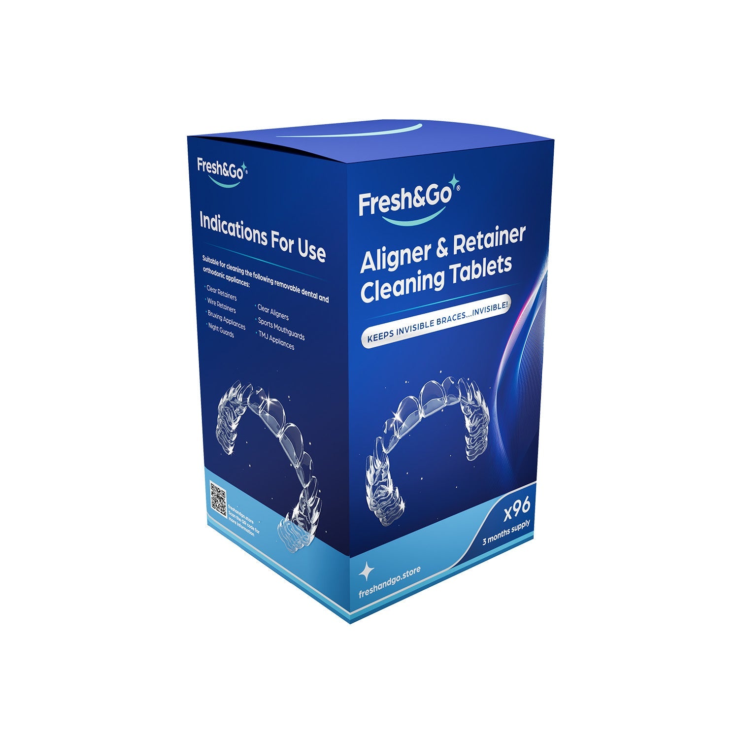 Fresh & Go Aligner and Retainer Cleaning Tablets (96's) P