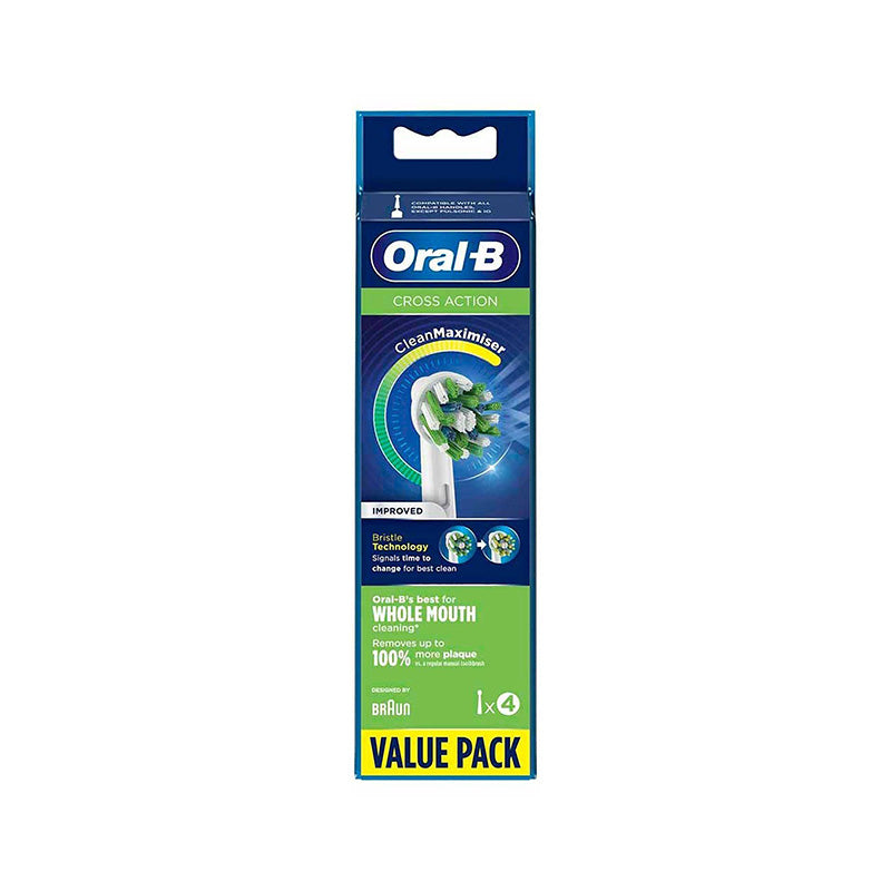Oral-B Clean Maximiser Cross Action Replacement Heads (4 Pack)
