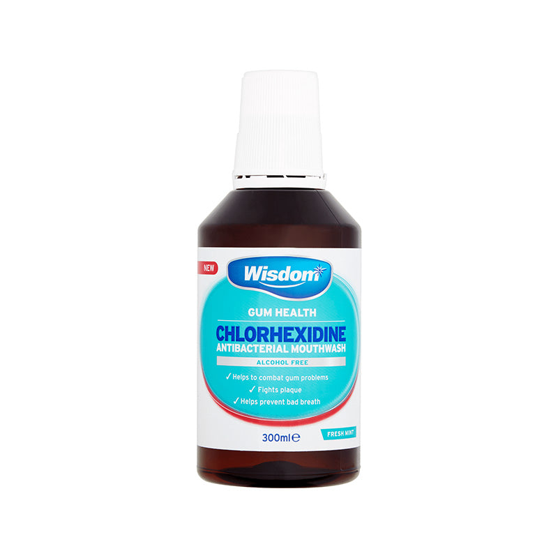Wisdom Chlorhexidine 0.2% Alcohol Free Mint Mouthwash (300ml)