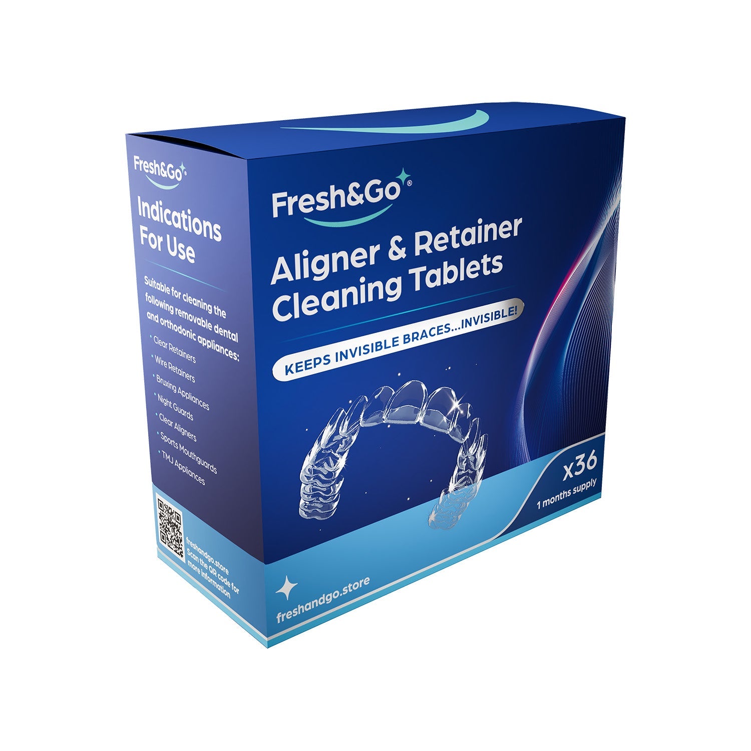 Fresh & Go Aligner and Retainer Cleaning Tablets (36's) P